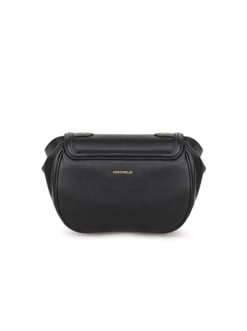 Leder-Umhängetasche in Schwarz - (B)21 x (H)18 x (T)9 cm