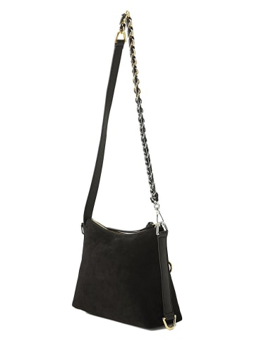 Leder-Schultertasche in Schwarz - (B)25 x (H)19 x (T)10 cm