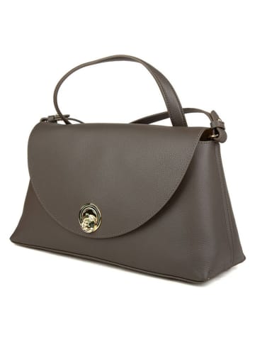 Skórzana torebka w kolorze khaki - 35 x 18 x 12 cm