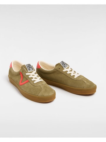 Leren sneakers kaki