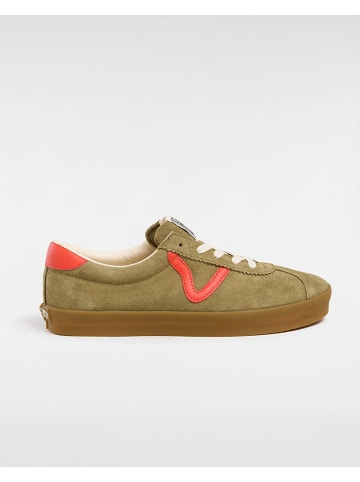Skórzane sneakersy w kolorze khaki