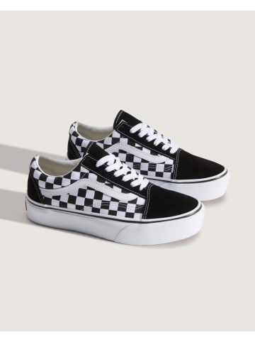 Leren sneakers "Old Skool Platform" zwart/wit