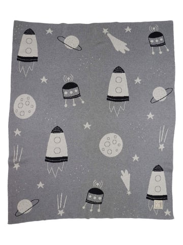Babydecke "Space" in Grau - (L)80 cm - (B)100 cm