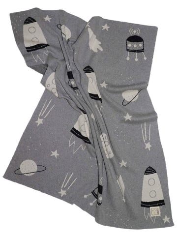 Babydecke "Space" in Grau - (L)80 cm - (B)100 cm
