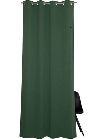 Zasłona "Harp" w kolorze zielonym z oczkami