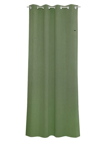 Zasłona "Harp" w kolorze khaki z oczkami