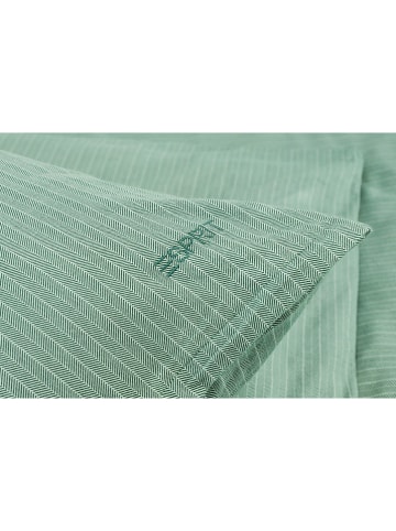 Flanell-Bettwäsche-Set "Herringbone" in Grün