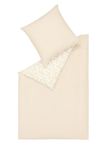 Flanell-Bettwäsche-Set "Scatter" in Creme