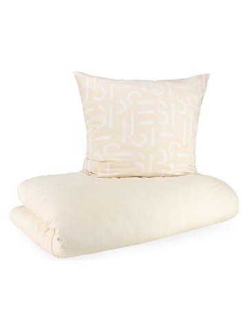 Flanell-Bettwäsche-Set "Scatter" in Creme