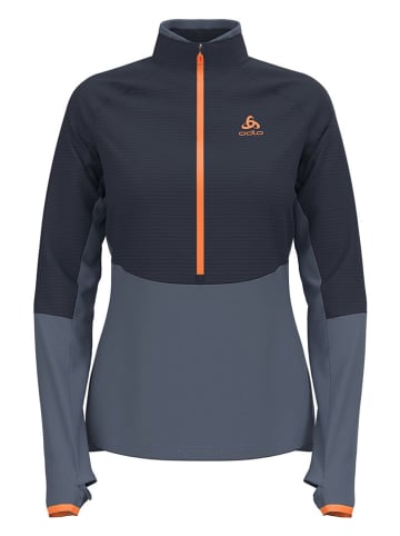 Fleecepullover "Descent Cw 200" in Dunkelblau/ Grau