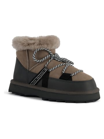 EMU Australia Leder-Winterboots in Schwarz/ Taupe