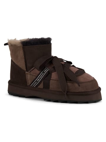 Leren winterboots bruin