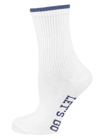 2er-Set: Socken in Weiß/ Blau