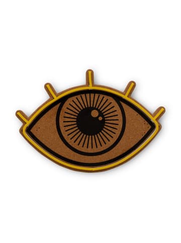 Tablica korkowa LED "Eye" w kolorze żółtym - 24,4 x 35,5 cm