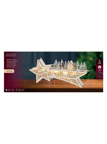 LED-Dekoleuchte in Weiß - (B)43,5 x (H)18 x (T)5,5 cm