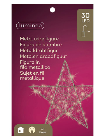 Micro-LED-Dekoleuchte "Stern" in Gold - (L)30 x (B)30 cm
