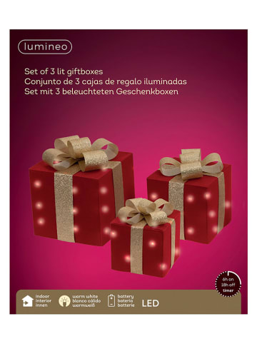 Micro-LED-Dekoleuchte "Geschenkschachtel" in Rot