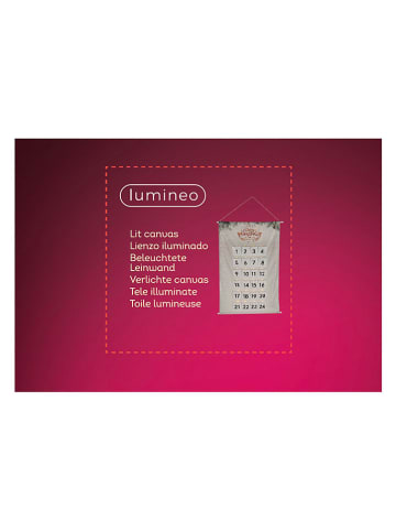 LED-Wandteppich in Creme - (L)112 x (B)75 cm