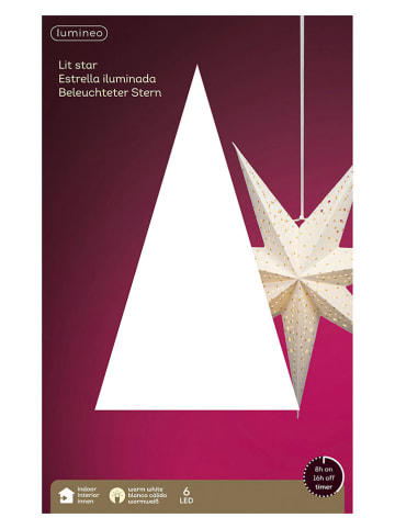 Lampa dekoracyjna LED "Star" w kolorze kremowym - Ø 58 cm