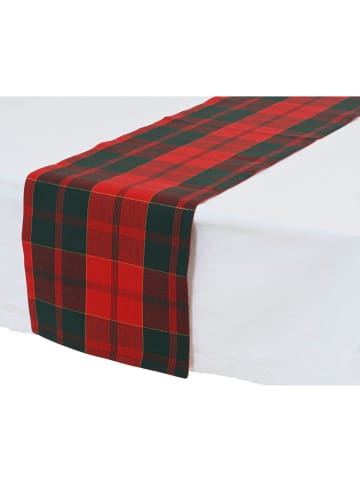 Tischläufer in Rot/ Grün - (L)150 x (B)30 cm