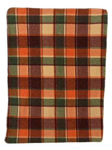 Wohndecke in Orange/ Grün - (L)170 x (B)130 cm