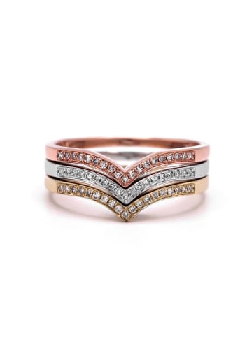Weißgold-/ Gold/ Roségold-Ring "Katerina" mit Diamanten
