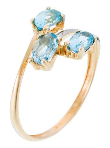 Gold-Ring "Chemin bleu" mit Edelsteinen