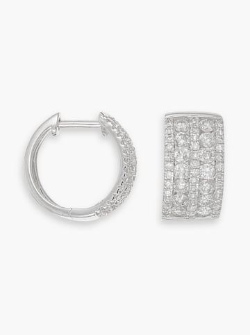 Weißgold-Creolen "Anaidéia" mit Diamanten