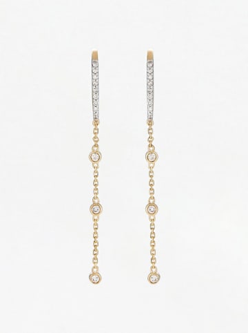 Gold-Ohrhänger "Sunshine" mit Diamanten