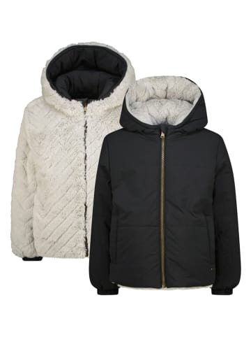 Dwustronna kurtka zimowa "Tunira" w kolorze czarno-kremowym