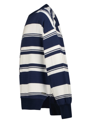 Sweatshirt "Niven" in Dunkelblau/ Weiß