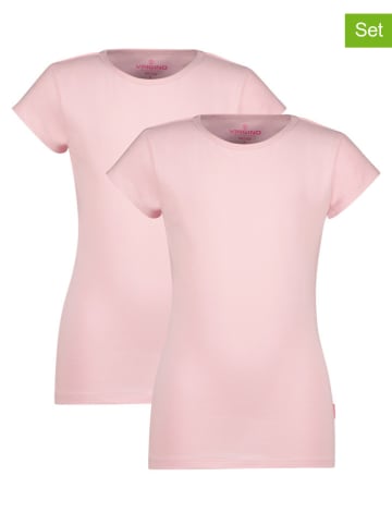 2-delige set: shirts lichtroze