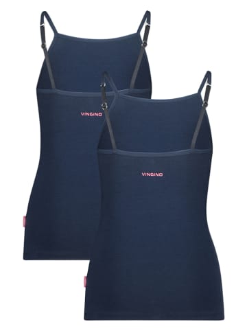 2-delige set: onderhemden donkerblauw