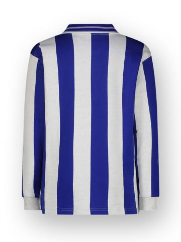 Poloshirt "Karo" in Weiß/ Blau