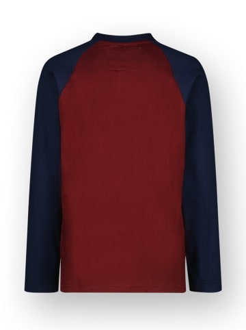 Longsleeve "Haruto" rood/donkerblauw