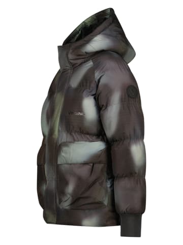 Winterjas "Taily" bruin/lichtgroen