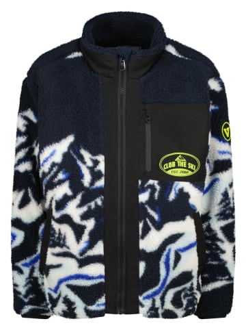 Fleece vest "Testo" donkerblauw/wit