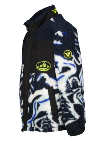 Fleece vest "Testo" donkerblauw/wit