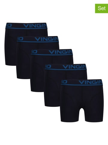 5er-Set: Boxershorts in Dunkelblau