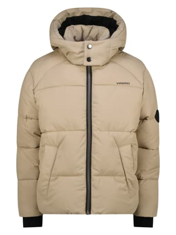 Doorgestikte jas "Trafiek" beige