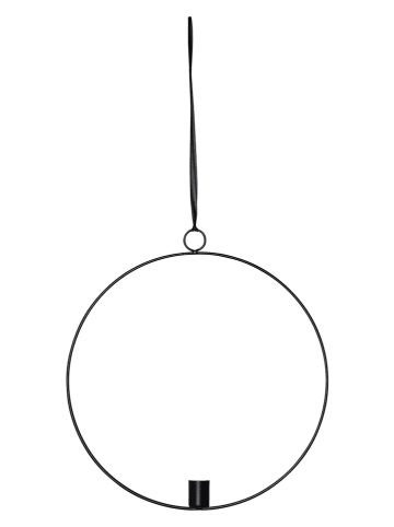 Decoratieve ledhanger "Flame Ring" zwart - Ø 28 cm