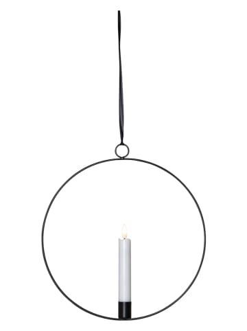 Decoratieve ledhanger "Flame Ring" zwart - Ø 28 cm