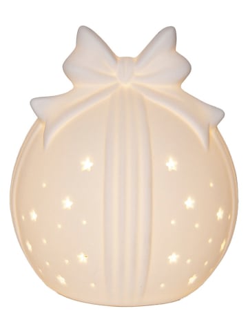Decoledfiguur "Rozy" wit - (H)11 x Ø 9 cm