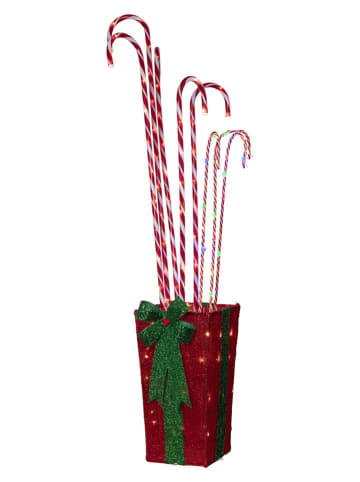 Leddecoratie "Candy Cane" groen/rood - (H)150 cm