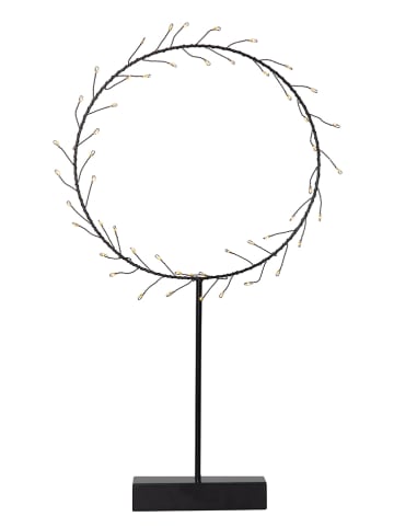 Ledkrans zwart - (B)30 x (H)48 cm