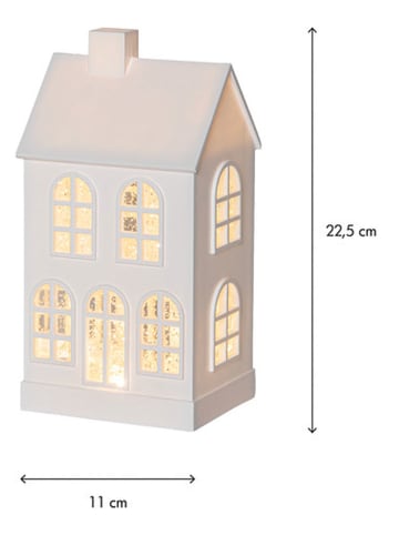 Led-decolamp "Haus" wit - (B)22 x (H)22,5 cm