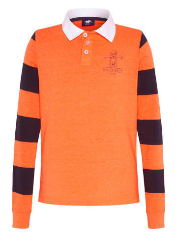 Koszulka polo w kolorze pomarańczowo-fioletowym