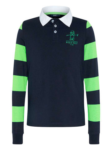 Koszulka polo w kolorze granatowo-zielonym