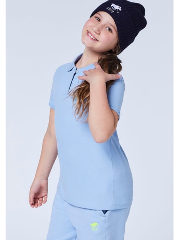 Koszulka polo w kolorze błękitnym