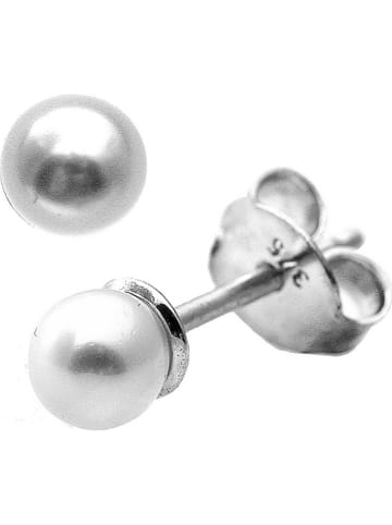 Weißgold-Ohrstecker mit Perlen